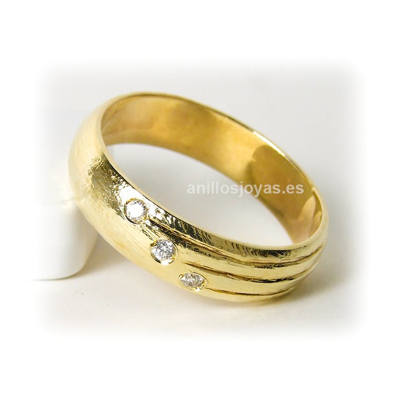 Alianza de boda media caña 004b-R3