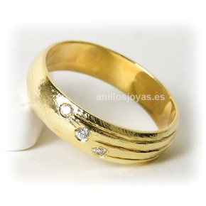 Alianza de boda media caña 004b-R3 martelet